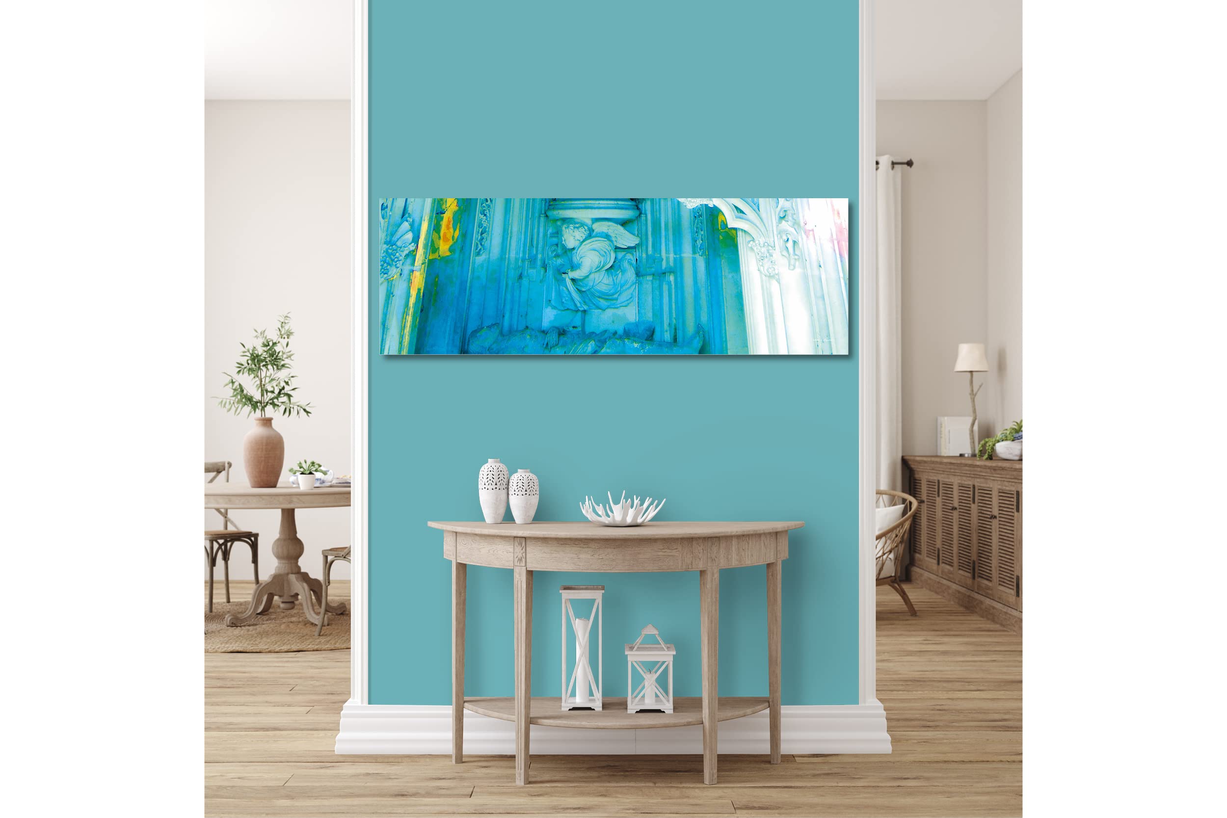 Glücksvilla - In der Kapelle 5 (Acrylglas-Bild 5 mm, 120 x 40 cm) | div. Maße - aus DE - Kunstdruck XXL Deko Wandbild quer - Kirche Jesus Maria Dom Kathedrale Glaube