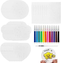 lbxtswpl Magic Foam Texture Painting Kit, 45 Piece Set Magic Foam Texture Paper, Puffy Texture Paper, Creative Craft for Kids with 12 Colors Water Brush for Kids & Adults(4 Styles)