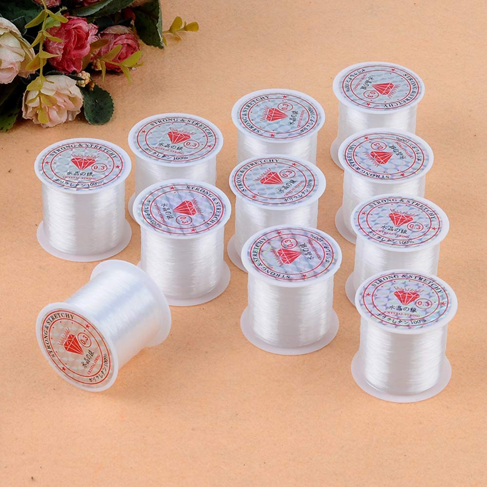 Ewpart 12 Rotoli Di Filo Di Nylon Da 2 Mm Per Bracciali, Gioielli