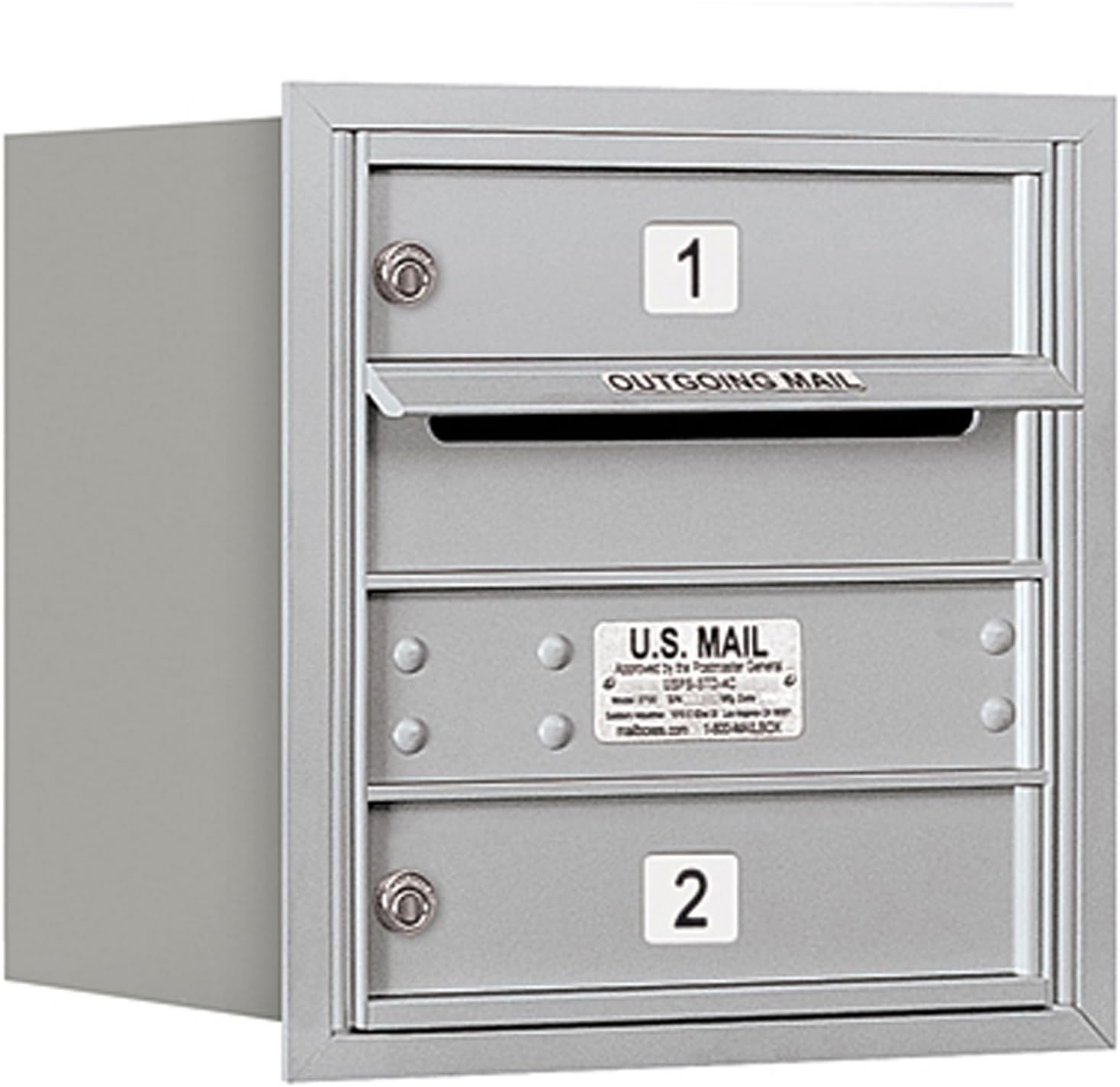 Salsbury Industries 3704S-02ARP 4C Horizontal Mailbox, Aluminum