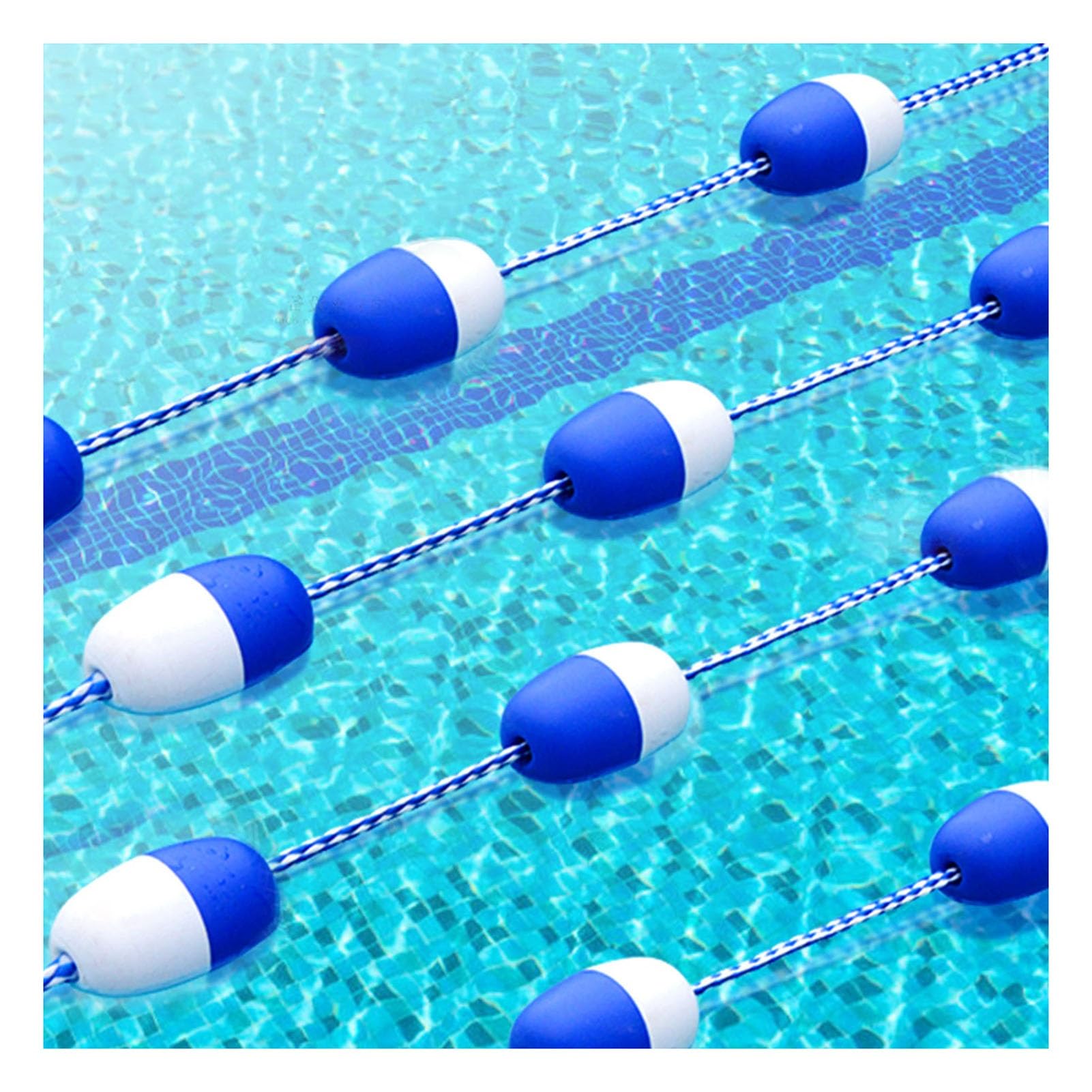 GJZQDKX Pool Safety Divider Lane Line,Swimming Pool Safety Divider Rope - 1200cm Lane Marker Buoy for Shallow Beaches, Effective Pool Barrier, Durable Floating Line for Pool Safety & Organization