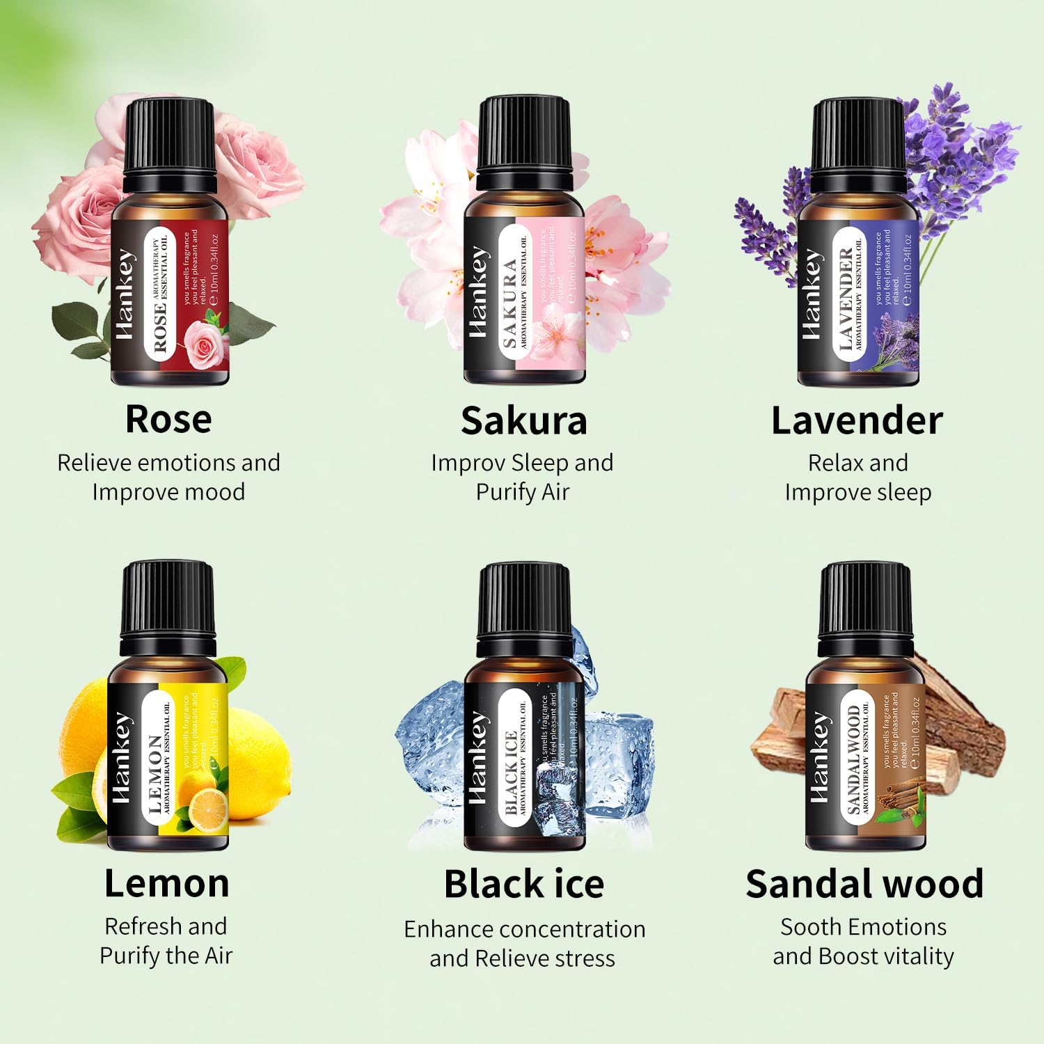 6 Pack Aroma Diffuser Oils Set for Home & Portable Travel image 2