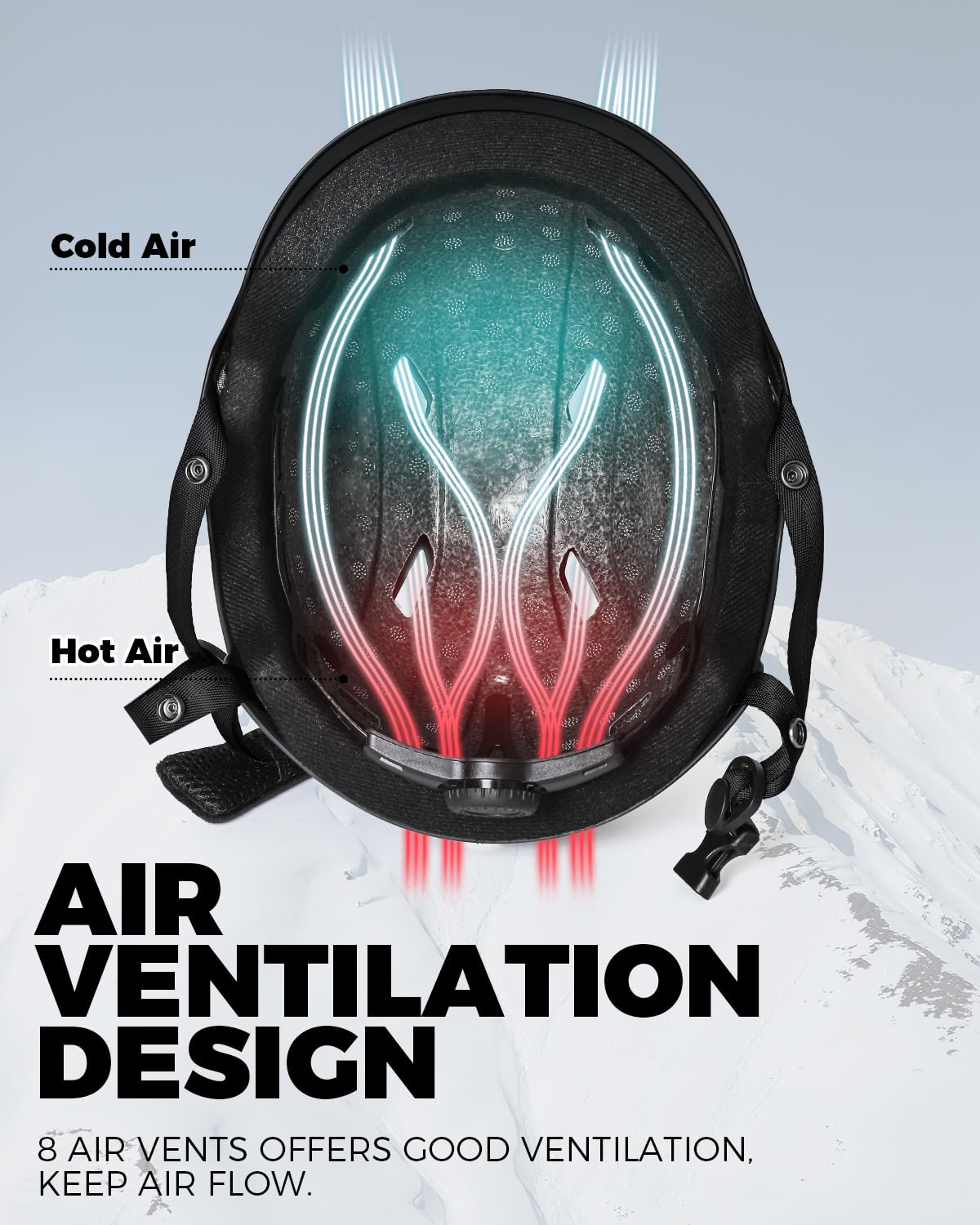Victgoal Casco da Sci per Uomo Donna, Casco da Snowboard Regolabile di Sicurezza Taglia M/L Buona Ventilazione con Paraorecchie Caldi per Sci Snowboard Sport Invernali