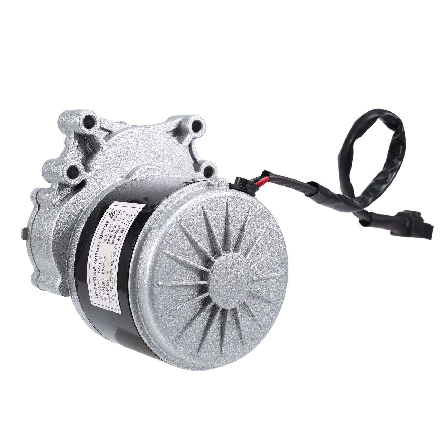 Motore un Spazzole un Bassa Velocità da 250 W 24 V 75 /Min, Albero Più Lungo 44 Mm, Diametro 'Albero 17 Mm, Motore un Spazzole con Ingranaggi CC per Sedia un Rotelle Usata