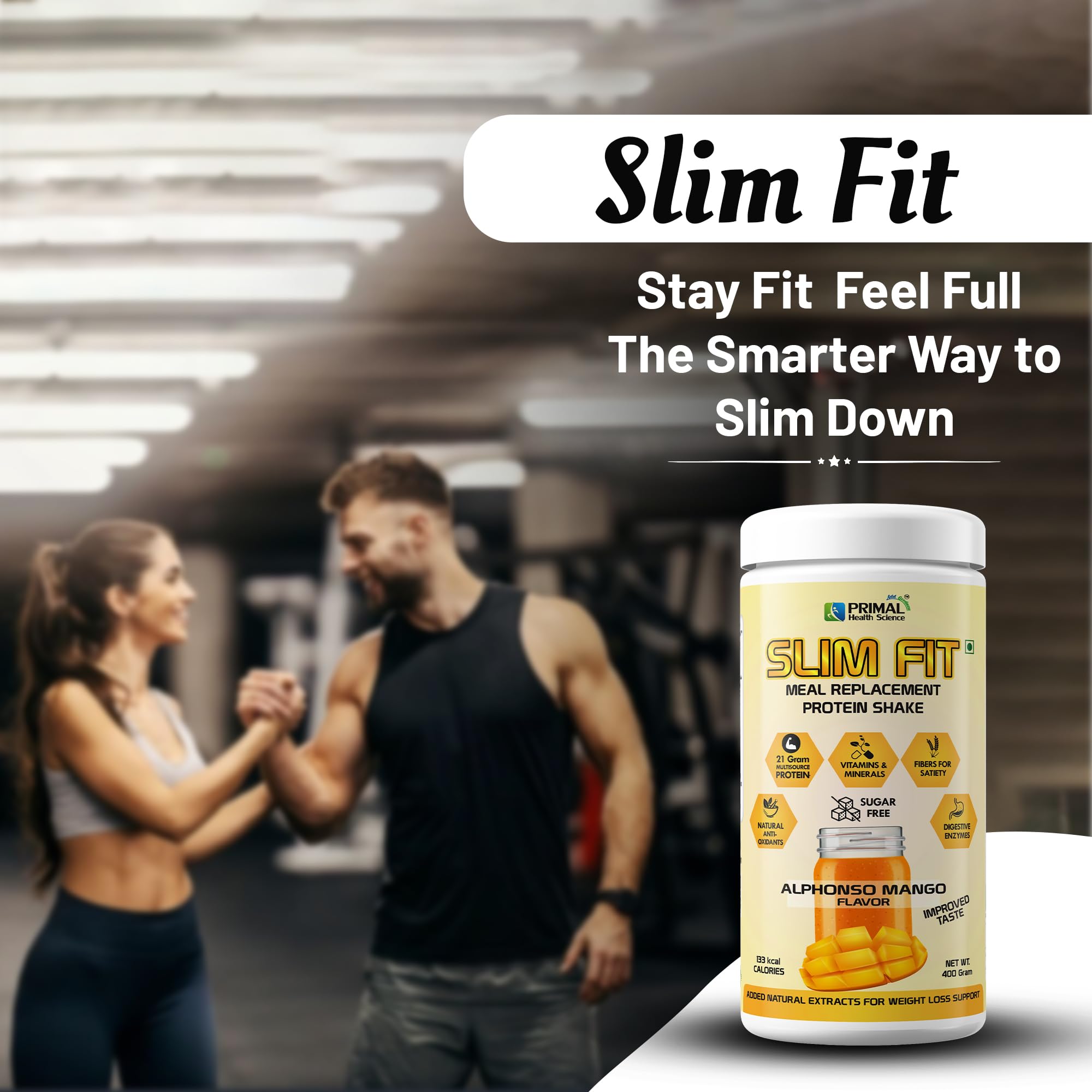 Meal Replacement Protein Shake For Weight Control & Management | Sugar Free | Fiber | Digestive Enzymes | No Transfat | Vitamins & Minerals (Smooth Mango, 400 gram) — Amazon image 5