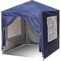 Paneles Exteriores Para Casas SANHENG Carpa desplegable con pesas, totalmente impermeable, para todo tipo de clima, ideal para fiestas al aire libre (2 x 2 m, azul)
