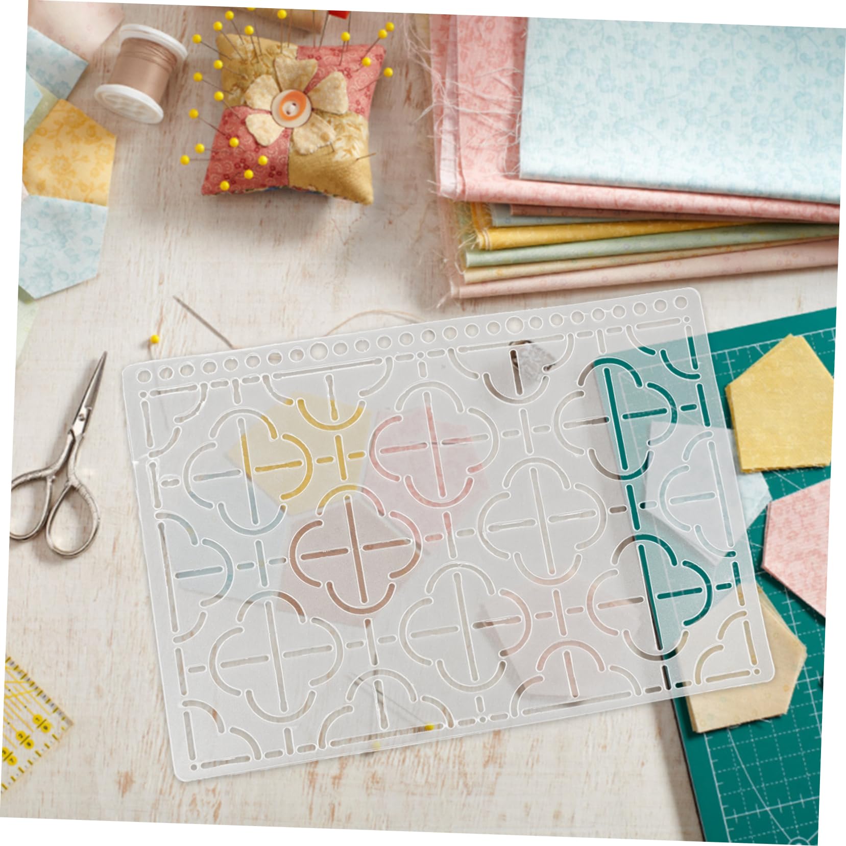 VILLCASE 4pezzi Template Per Cucito Patchwork e Ricamo Strumento Di Design Per Quilting Per Misurazione e Tracciatura Di Modelli e Decorazioni Per Tessuti