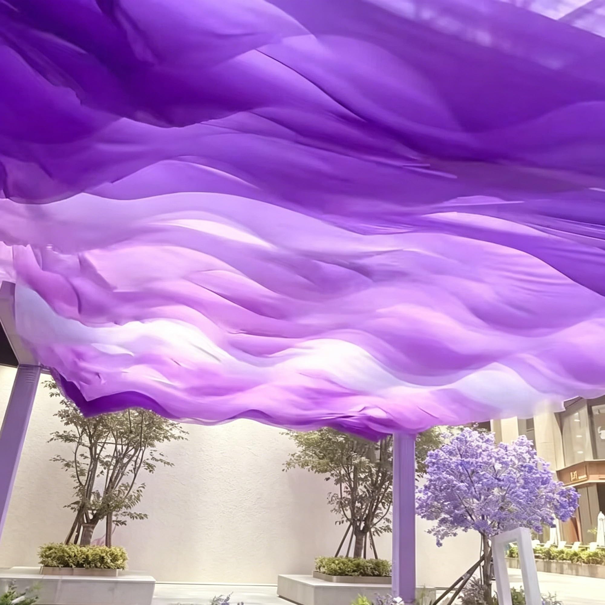 Outdoor Curtains for Gazebo, Lightweight Semi-Sheer Ceiling Decor Drapes