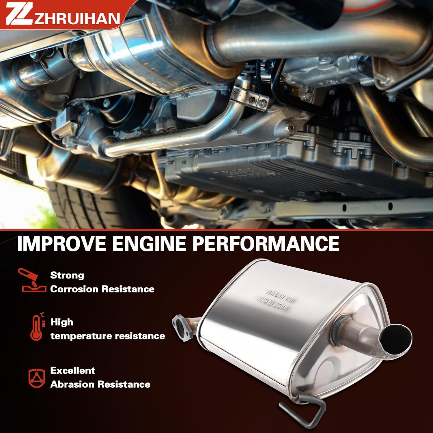 409 Stainless Steel Exhaust Muffler Pipe System Replacement Kit Compatible with 2010-2015 Outback 2.5L H4 Repklace OE: 102118.EPA