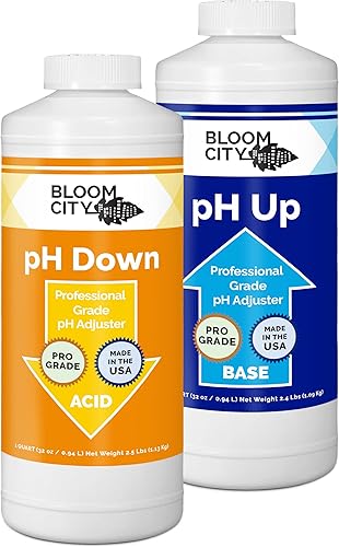 Bloom City Kit profesional de control de pH arriba abajo para una absorción óptima de nutrientes dos botellas de 1 cuarto de galón 64 onzas en total