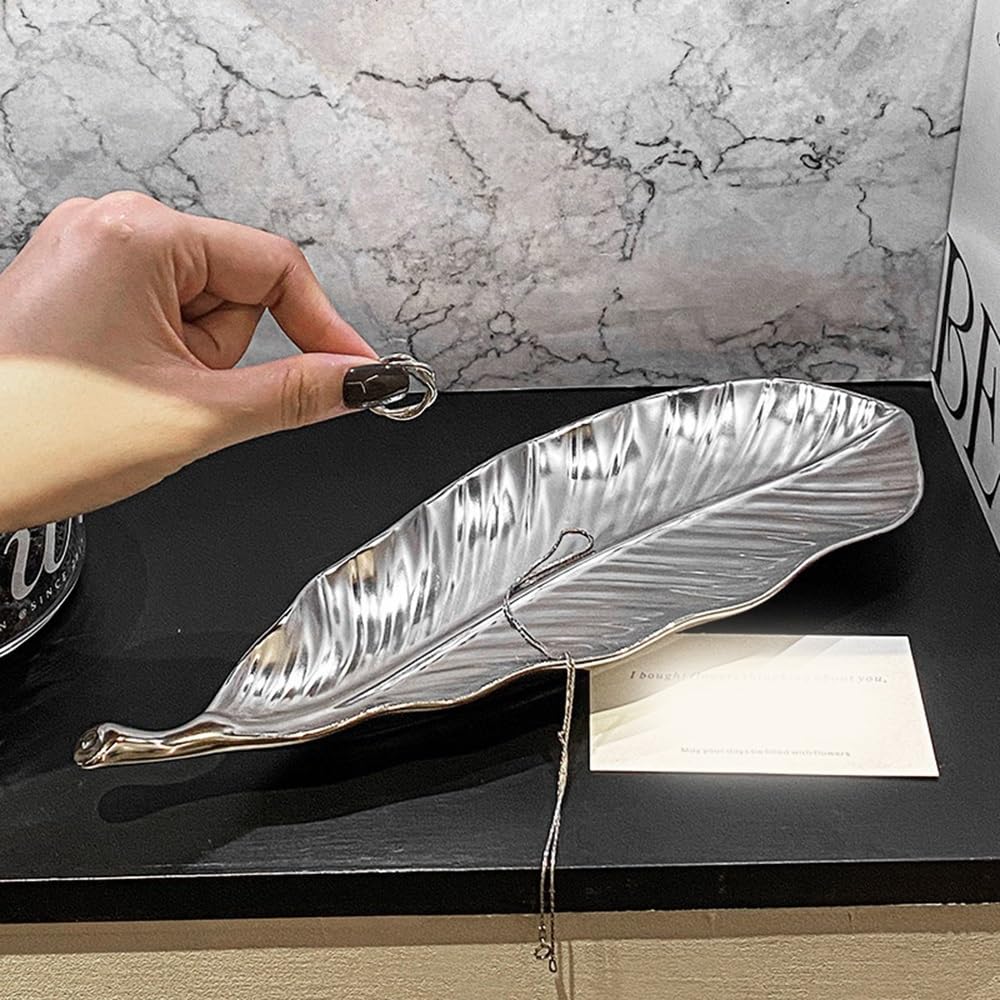 Armadi Creative Styling Ceramic Tray Decorative Vanity | For Jewelry Keys Cosmetics