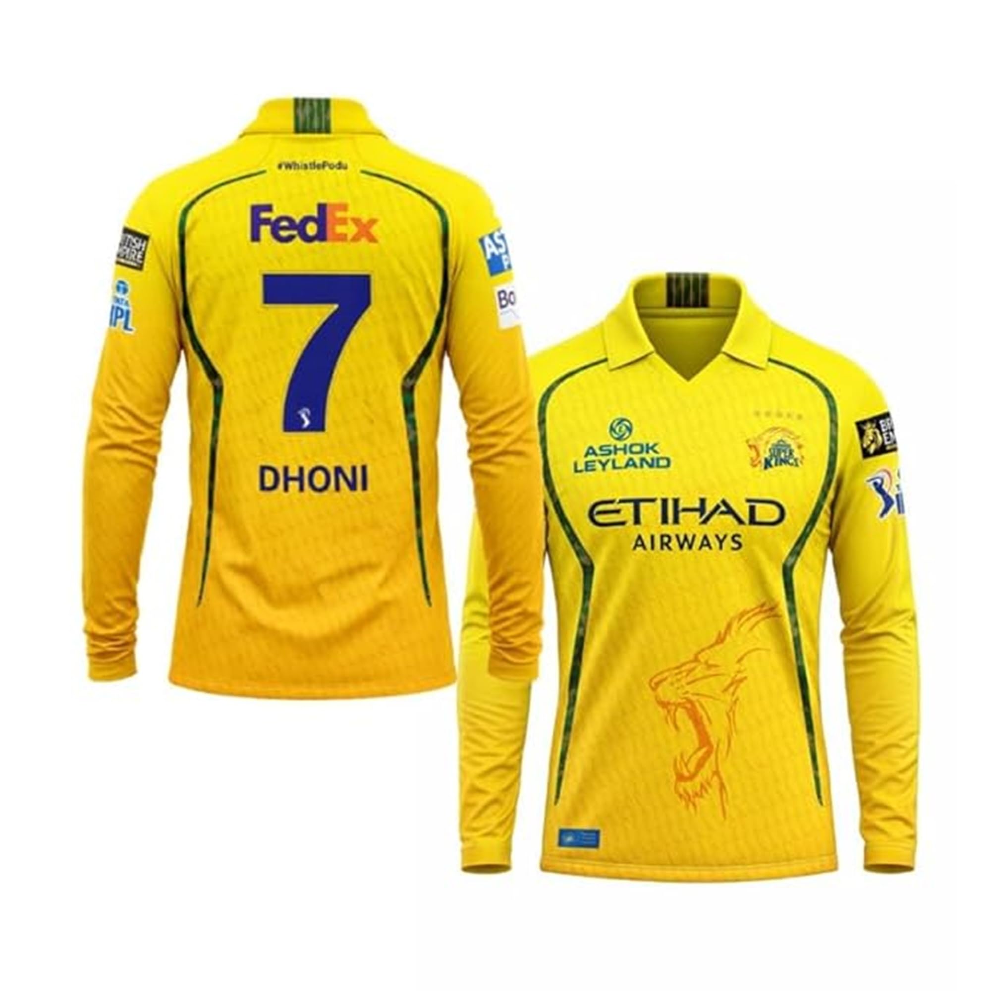 Dhoni 7 CSK New Full Sleeve Jersey 2026 (Kids,Men&Boys)-image-18