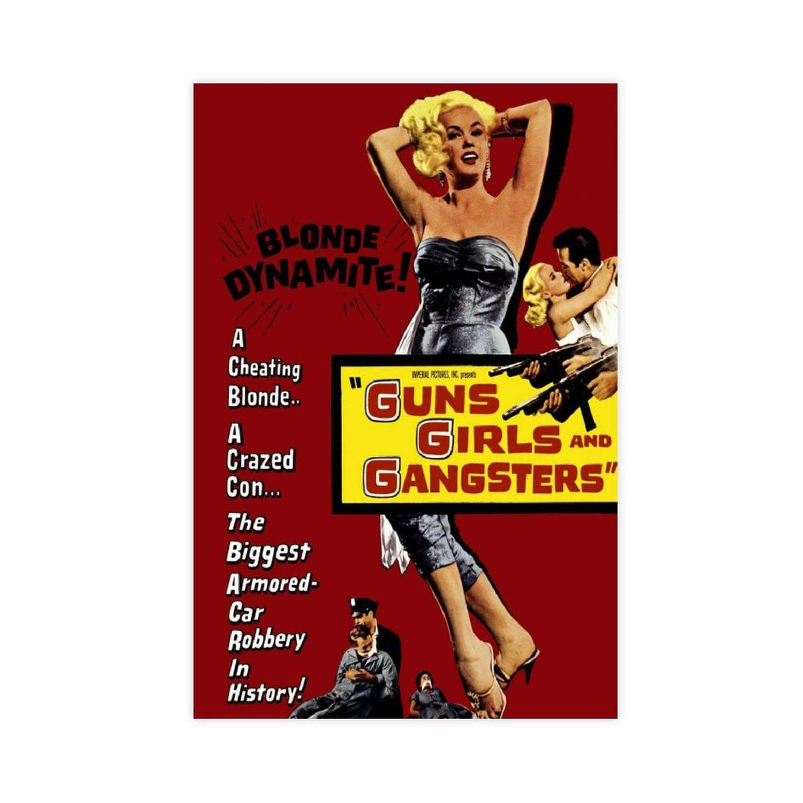 Lkjhlk Girls Unframe-Style1 Guns, And Gangsters Classic Retro Movie Posters Vintage Film 0 Canvas Wall Art Decor Paintings For Living Room Home Decoration Unframe 12×18Inch(30×45Cm)