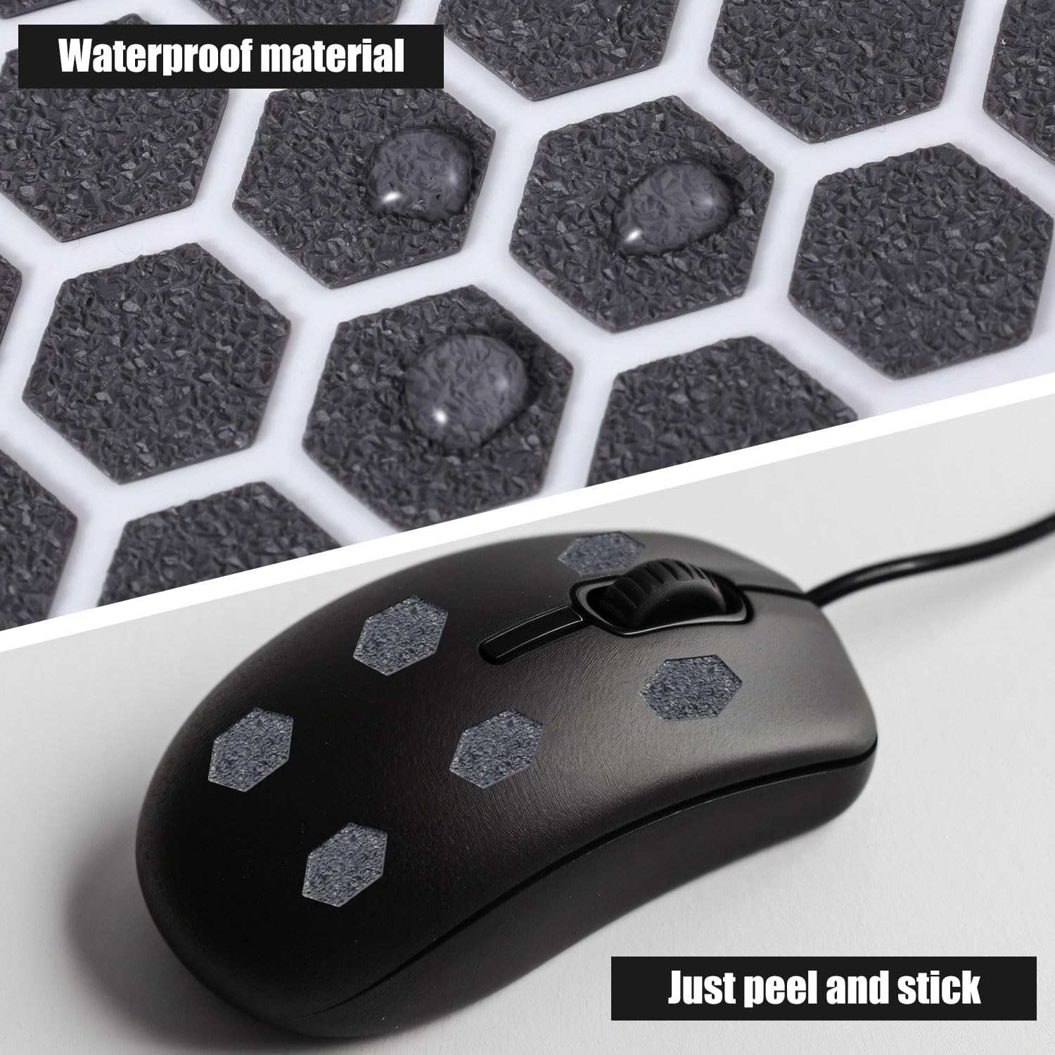 4pz Adesivi Antiscivolo Grigi, Nastro Antiscivolo Universale per Telefono Nastro Antiscivolo per Mouse Adesivo per Telefono Cellulare Strisce Pretagliate Nastro Adesivo per Fotocamera Mouse