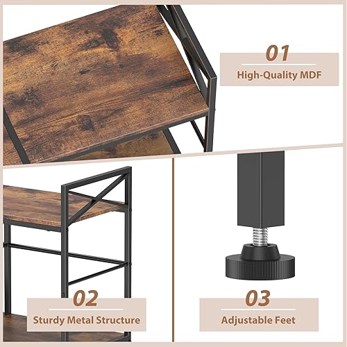 Miniatura 5 de Soporte para tocadiscos, mesa para tocadiscos con almacenamiento de vinilo, hasta 200 álbumes, soporte para discos de vinilo, gabinete estéreo para