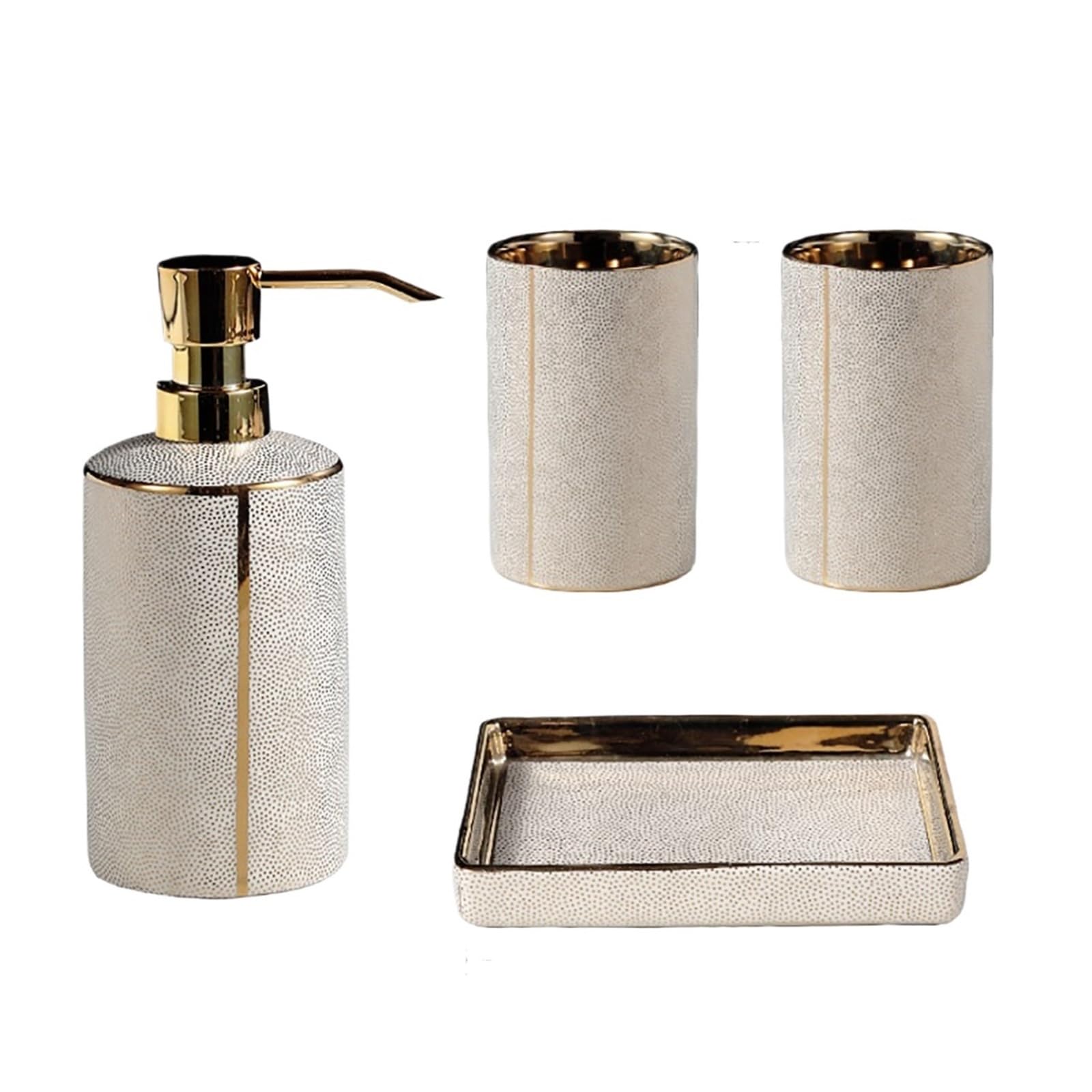 Bathroom Soap Dispenser Set Ceramic Liquid Soap Dispenser Lotion