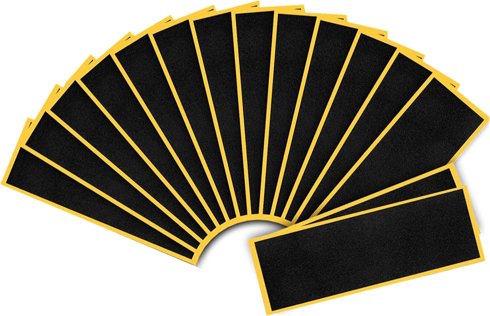 15Pcs Fingerboard Foam Grip Tape Cheap Black Wooden Board Anti Slip Stickers 38mmx110mm(Black 15Pcs)