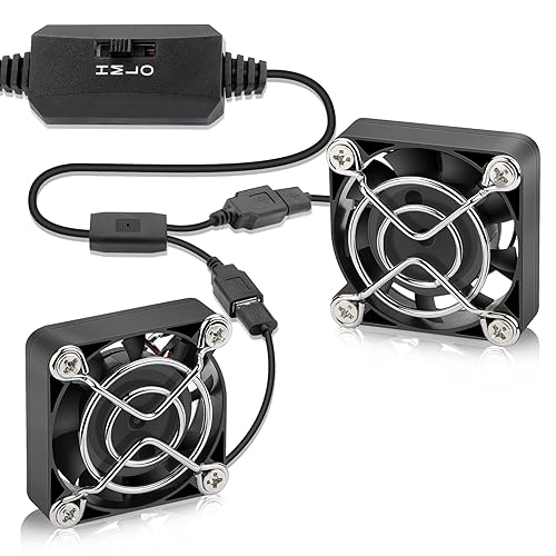 Ventilador de refrigeración de caja sin escobillas Mini USB DC 5V de 1.575 in x 0.394 in de alta velocidad para impresora 3D, ventilador de