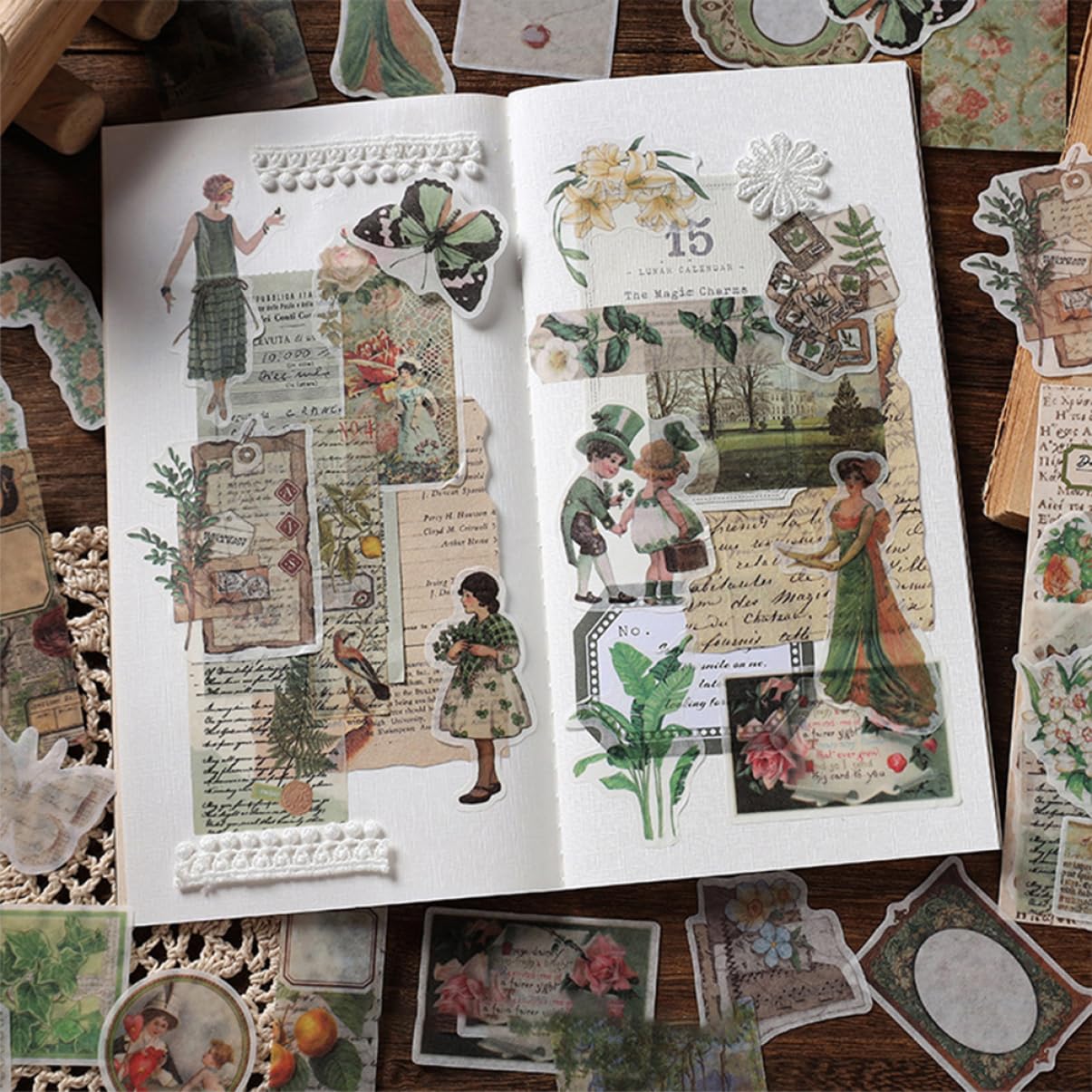 Housoutil 2 Ensembles Autocollants Vintage Aesthetic Autocollants Autoadhésifs Pour Scrapbooking Et Journalisation Fournitures Déco Diy Pour Art Et Artisanat Partagez Avec 600 Feuilles*2