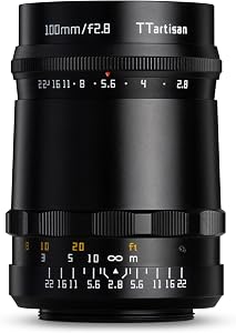 Objectif TTArtisan 100mm F2.8 plein format avec bokeh de bulles de savon compatible avec les objectifs à monture M42