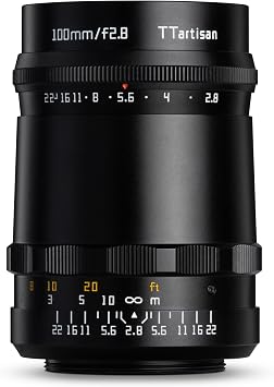 عدسة الكاميرا TTArtisan 100mm F2.8 كاملة الإطار Bubble Bokeh متوافقة مع عدسة الكاميرا M42 Mount