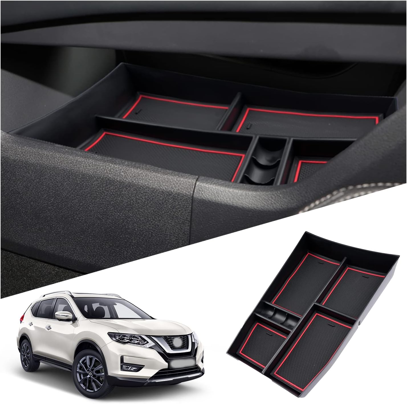 Out-Channel Window Vent Visors For Nissan Rogue 2014-2020 - Gloss Black, 4-Piece
