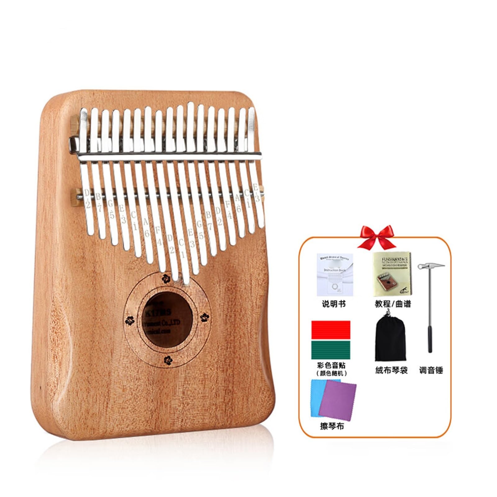 Strumento per suonare il pianoforte Kalimba a 17 tasti