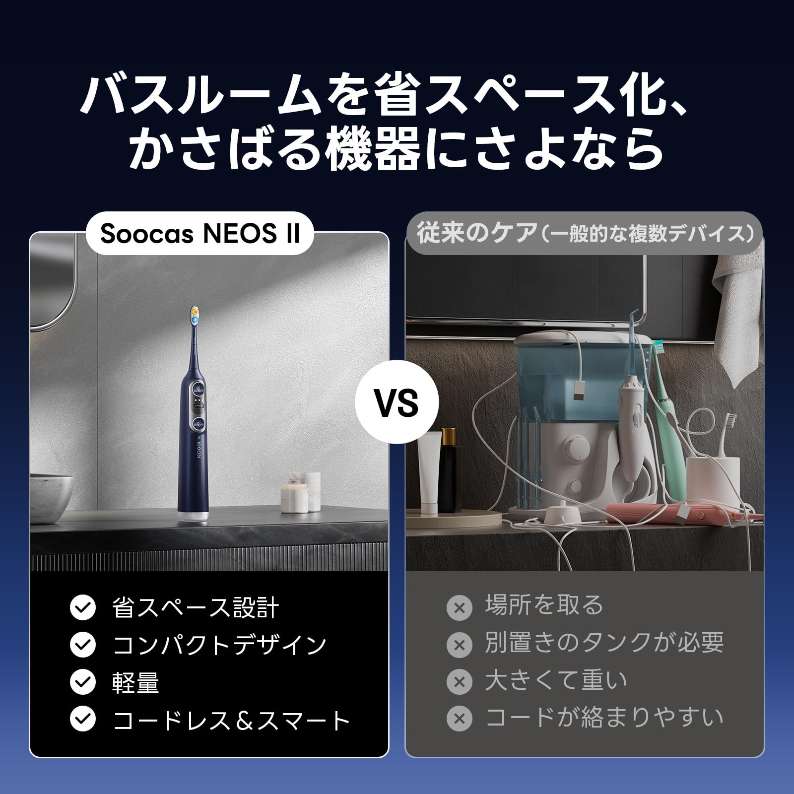 Amazon.co.jp: Soocas NEOS II 電動歯ブラシ ジェットウォッシャー 一