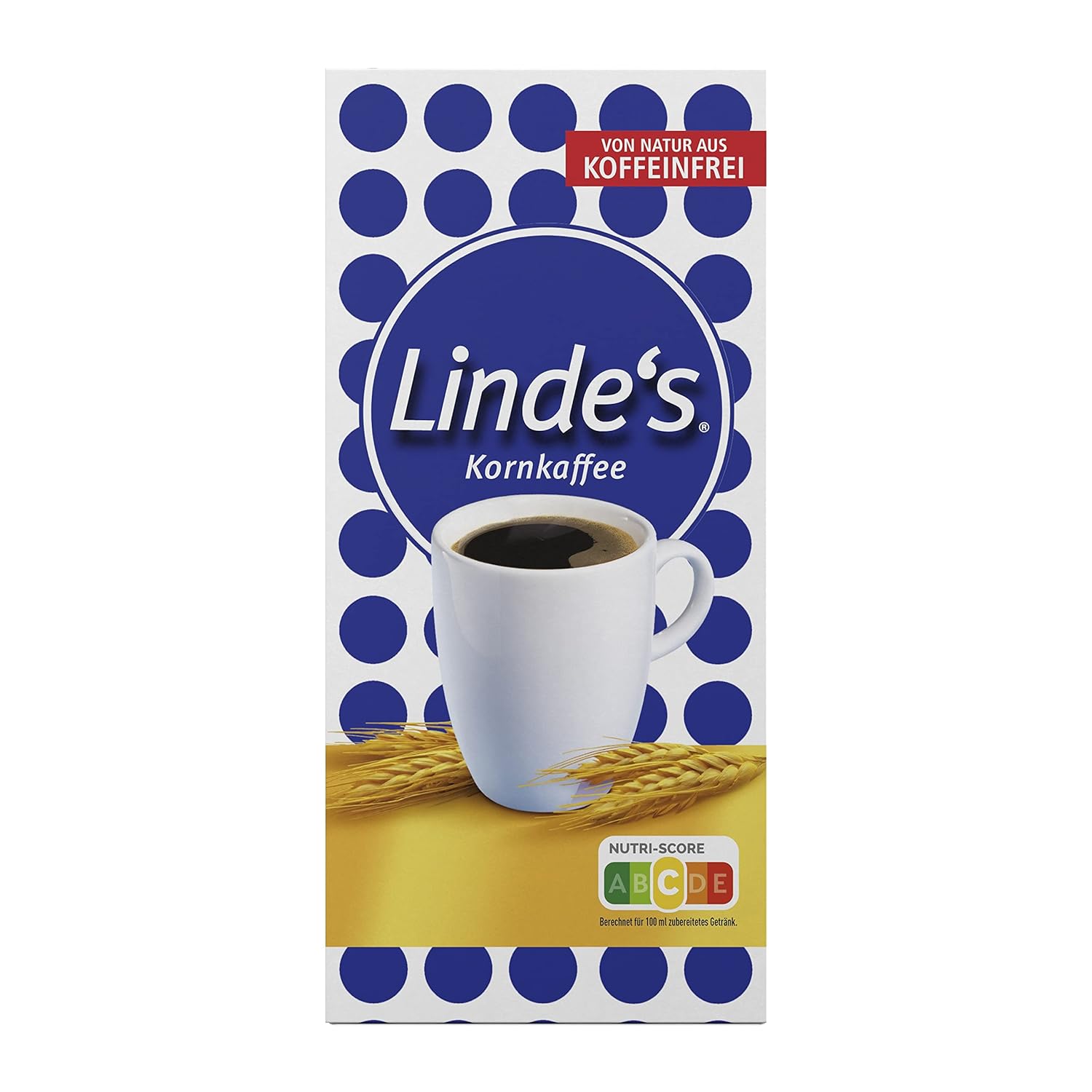 LINDE'S KORNKAFFEE, koffeinfrei, mit Gerstenmalz, mild-würziger Geschmack & intensives Aroma ...
