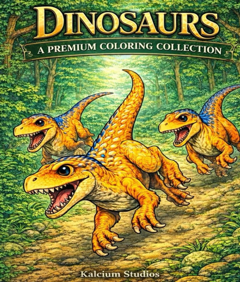 Dinosaurs: A premium coloring collection