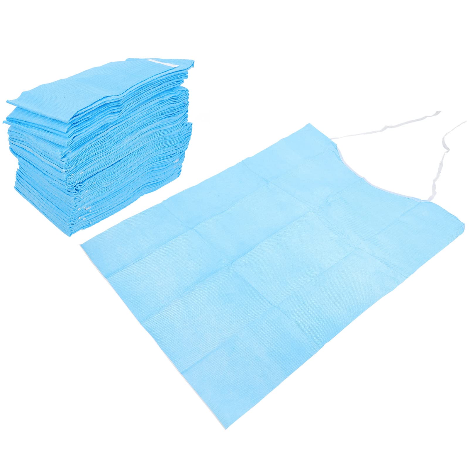 VICASKY Lätzchen für Erwachsene Tragbare PVC Esslätzchen mit Auffangschale Pflegeleicht 120 Stück für Pflegeheim Zubehör
