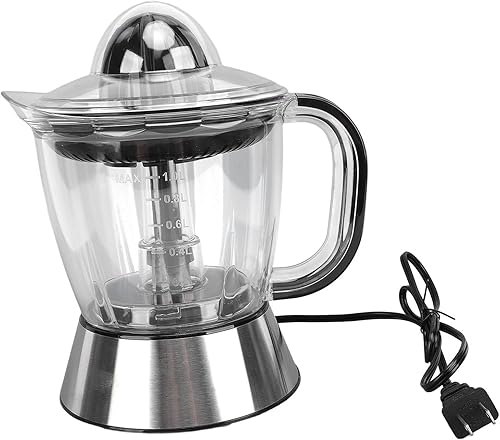 Yosoo Exprimidor eléctrico de cítricos, 25 W, 1 L, máquina extractor de jugo de naranja cítrico de doble dirección con piezas aptas para
