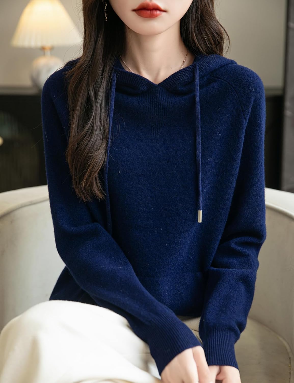 Chanyarn Women's 100% Merino Wool Hoodies 2025 Fall Winter Warm Soft Sweater Long Sleeve Knitted Sweatshirt with Pocket - Image 2