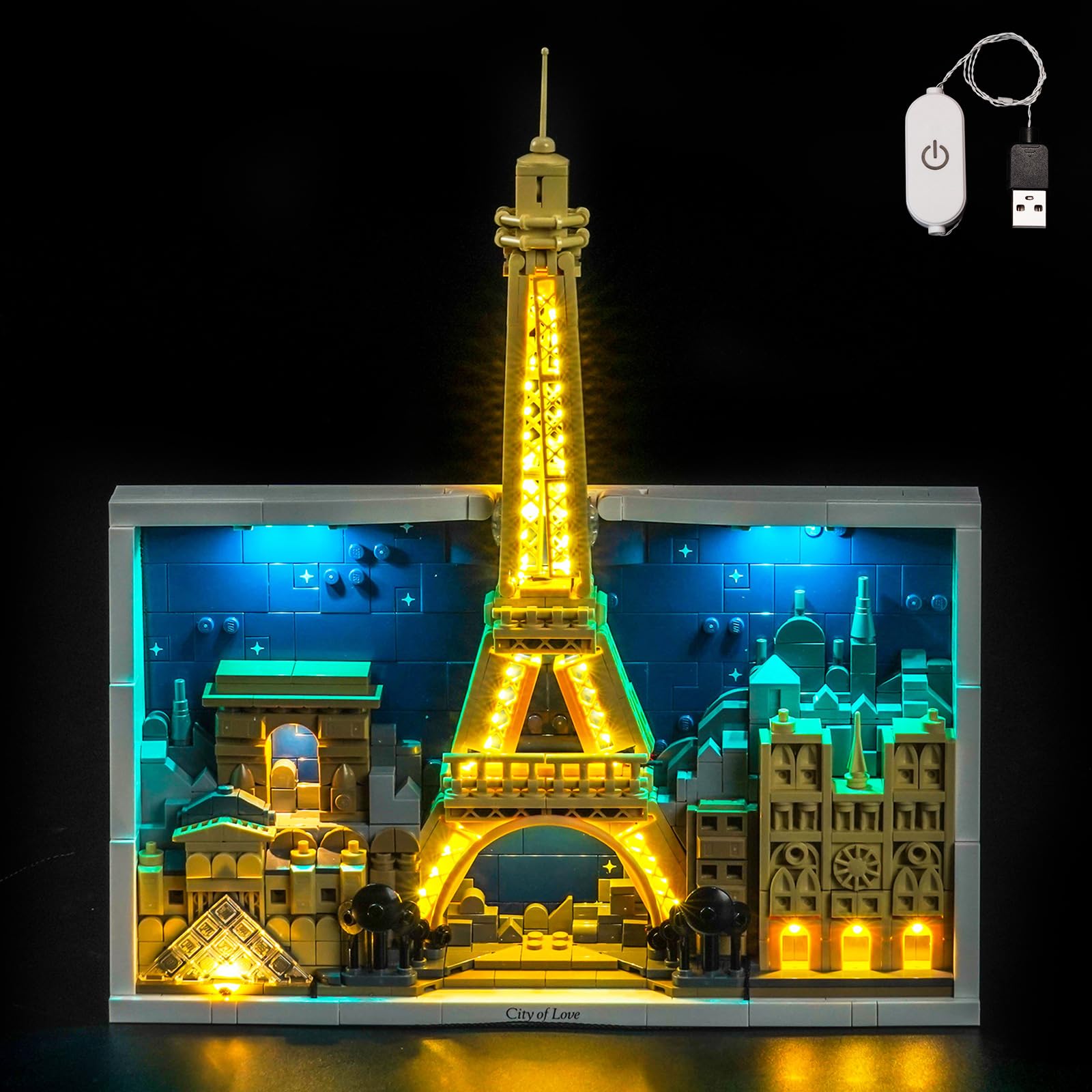 Light Kit Compatible with Lego 21064 Paris, City of Love (No Model), Decoration Lighting Set Compatible with Lego Paris