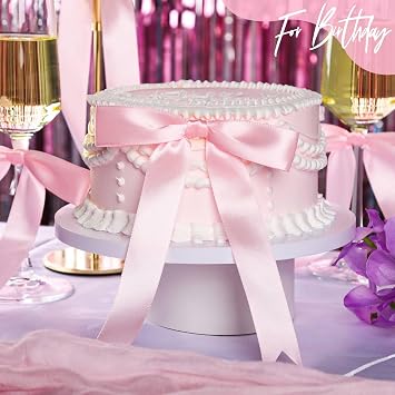 YGDZ Pink Bows 30PCS, Satin Ribbon Bow 5x7'', Large Twist Tie Bows for Gift Wrapping, Balloons, for Party, Cake, Craft