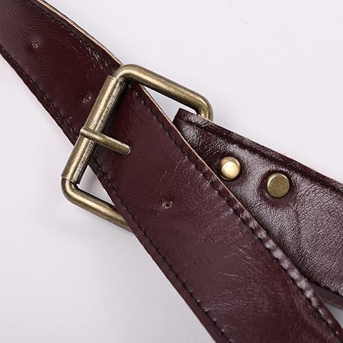 Miniatura 27 de BLESSUME Cinturón medieval de caballero con espada rana funda de estoque, soporte de vaina de estoque, 1 unidad Negro 6