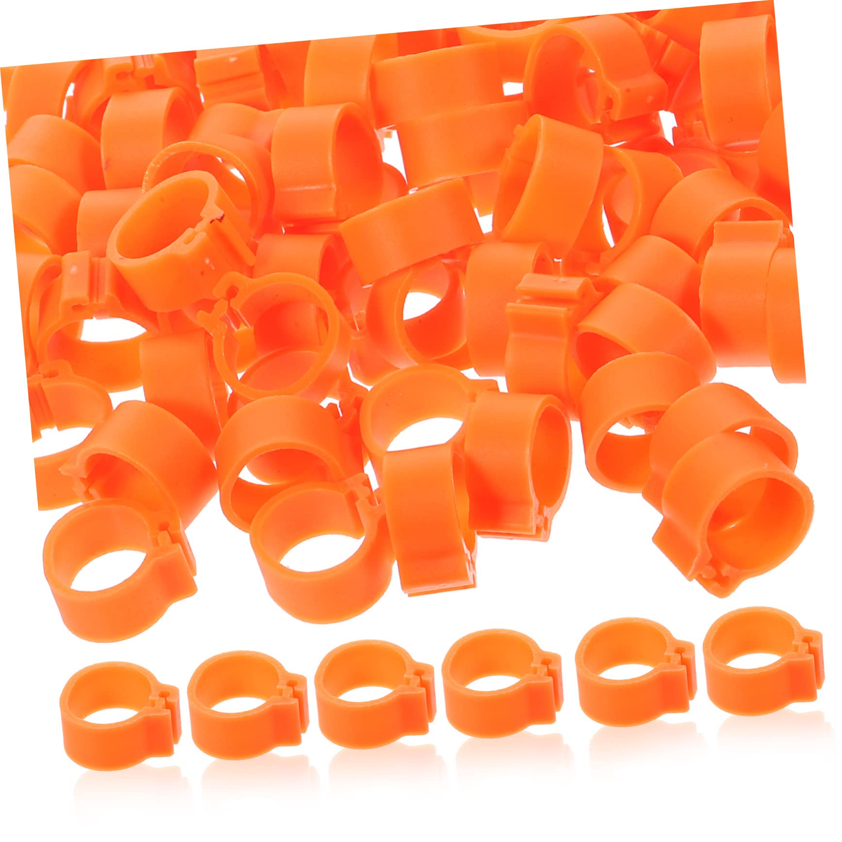 Mikikit 100 Pcs Pigeon Leg Bands Clip Identification Rings for Racing Pigeons Parakeets Birds Lightweight Portable Bird Foot Rings Easy to Use