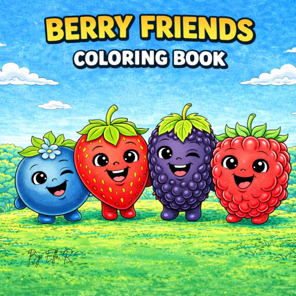 Berry Friends: Cute Berries Coloring Book