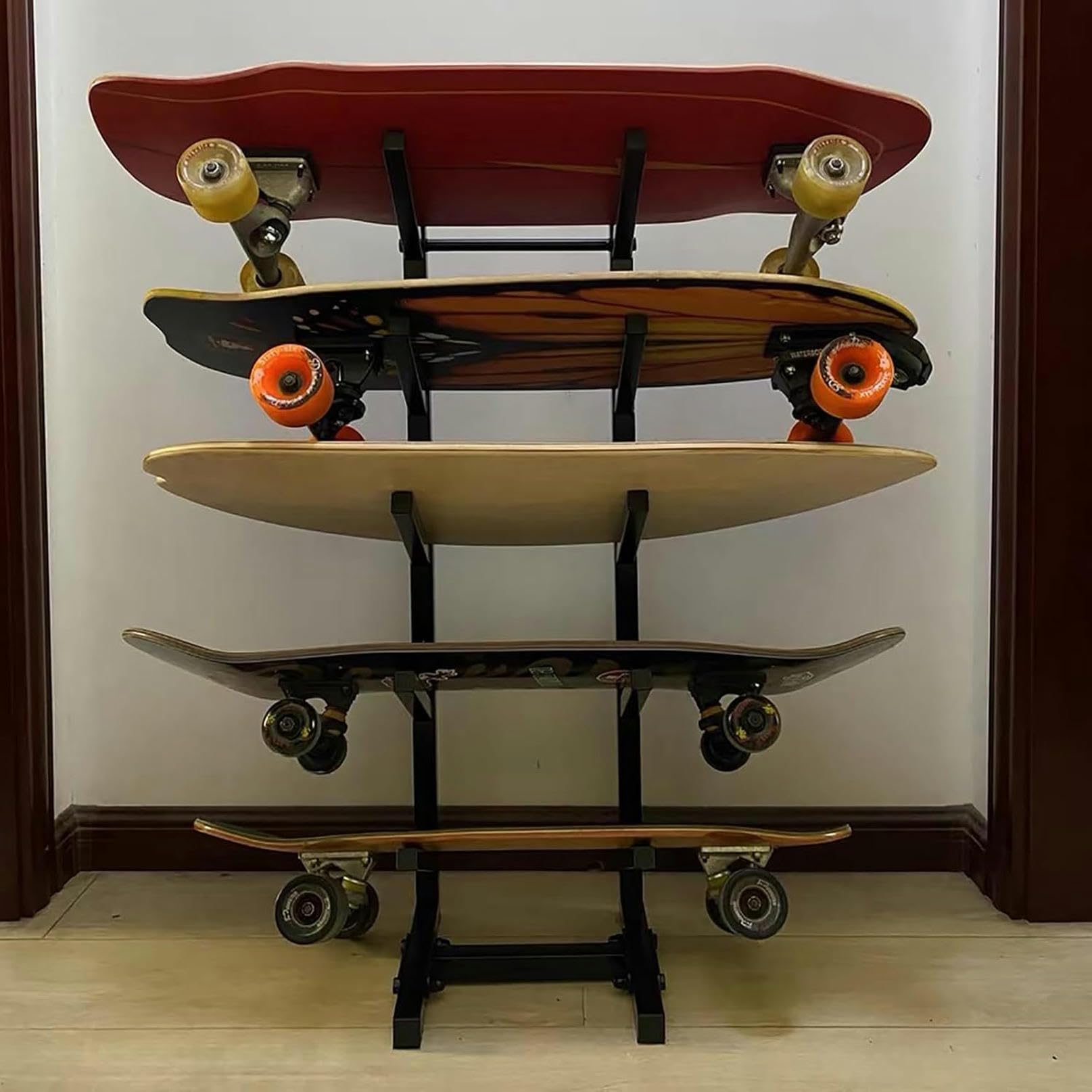 Soporte para Tablas De Snowboard - Portaesquís De 5 Niveles | Soporte para Wakeboard, Expositor De Tablas De Muestra, Expositor De Suelo para Garaje O Tienda