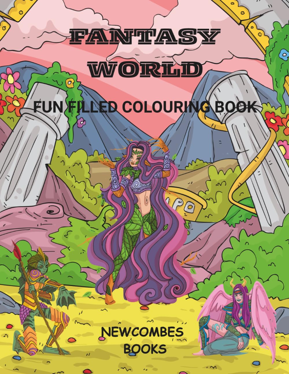 Fantasy world: Fun filled colouring book