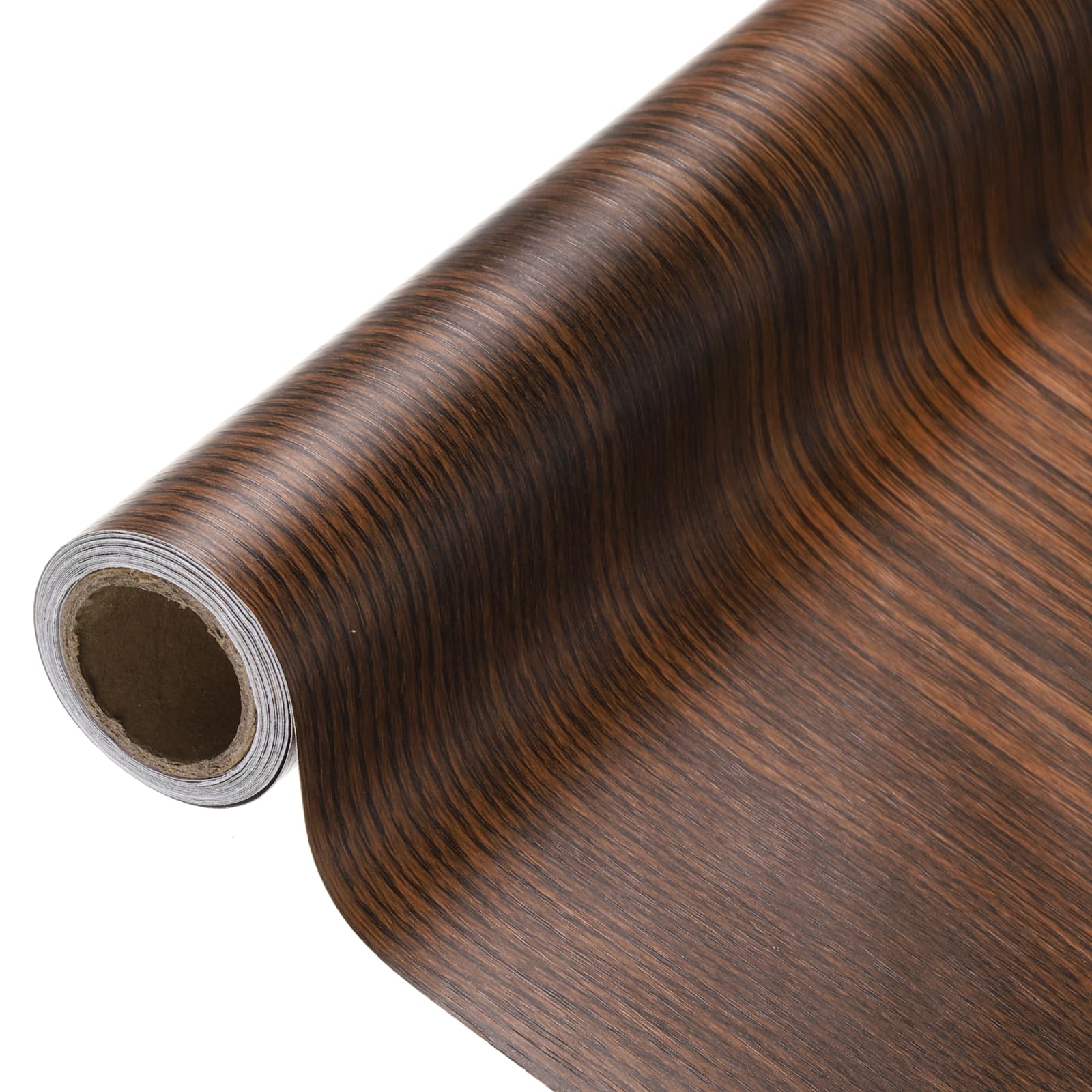 sourcing map Wood Grain Contact Paper 60 x 300cm Self-Adhesive Wallpaper Waterproof Wood Peel and Stick Countertops for Home Kitchen Countertop Cabinet Bathroom, Coffee