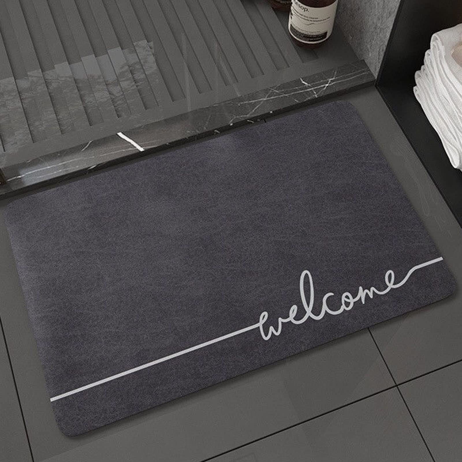 Alfombra de Ducha Curvada, alfombras de baño Antideslizantes, Alfombra de baño, Alfombra de baño Antideslizante, súper Absorbente, de Secado rápido pa