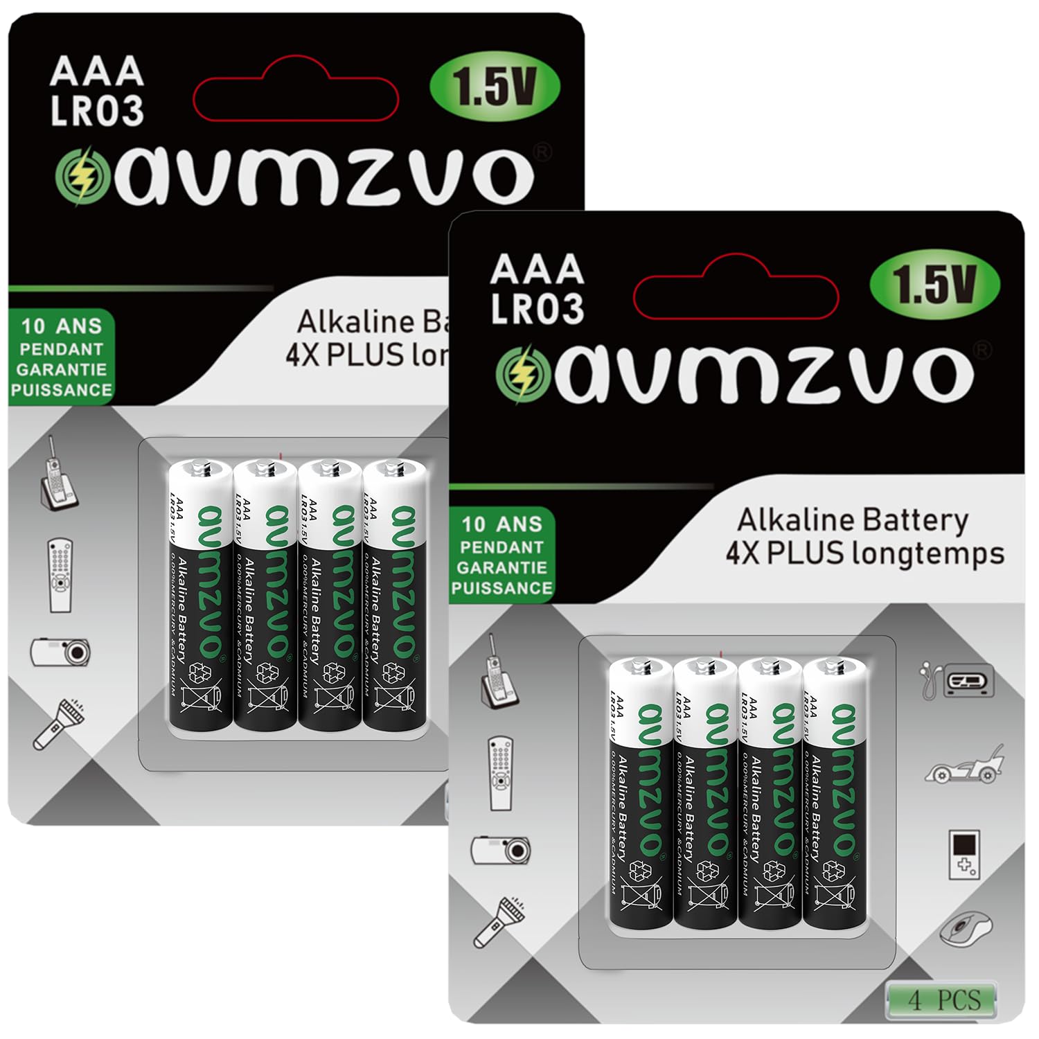 Pilas AAA, Paquete de 48, Batteries LR03 1,5 V alcalinas, 1,5V, Potencia Duradera, Potente, se Puede Utilizar para Juguetes, Despertador y Otros Dispositivos electrónicos — view 8