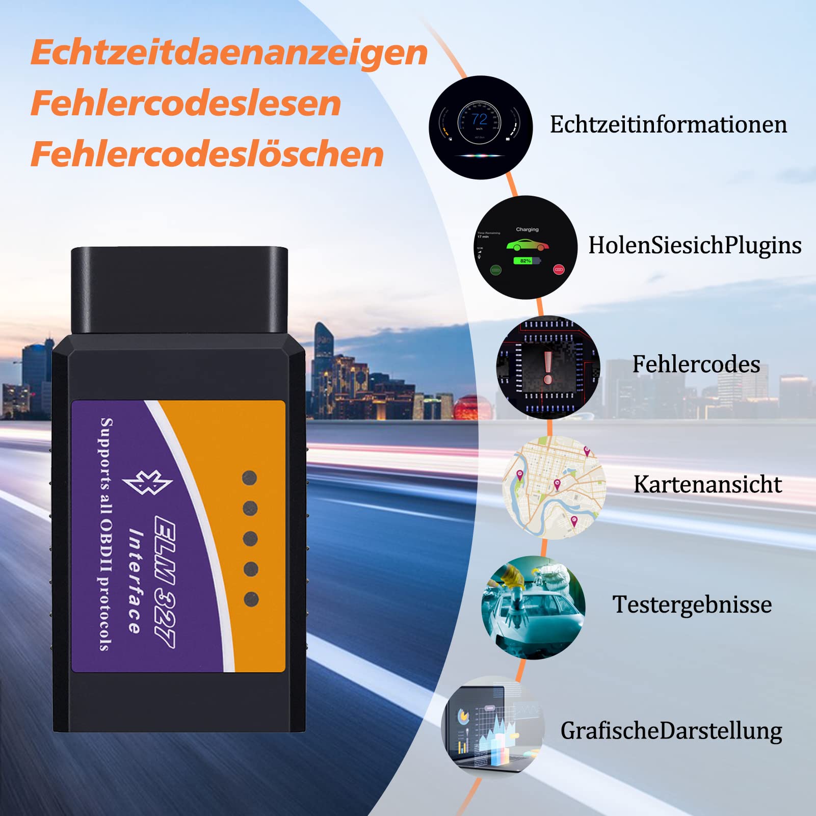 mini OBD Versie 2.1 ELM327 OBD2 bluetooth scanner Android