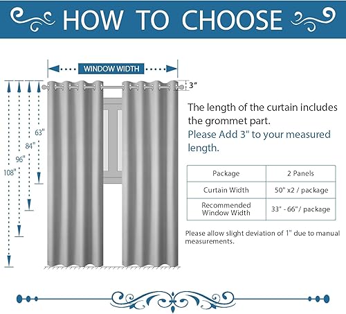 Miniatura 6 de Rose Home Fashion Cortinas opacas para dormitorio, aspecto de lino primitivo, cortinas opacas 100% de lino, cortinas opacas con ojales para sala de