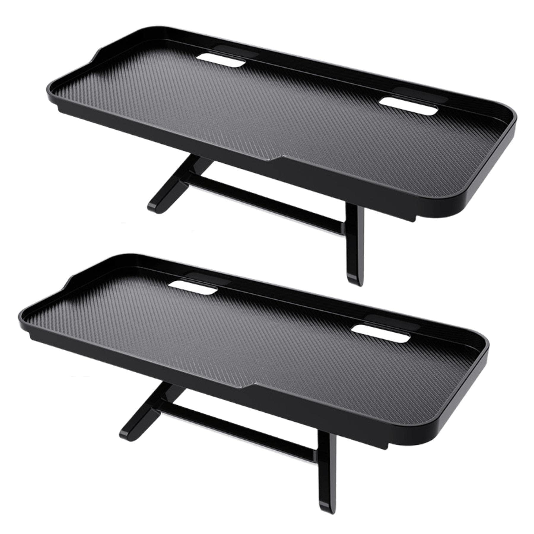 Eidoct 2 Pieces Shelf For Monitor TV Top Shelf Screen Shelf Adjustable Monitor Top Shelf for Glasses, Remote Controls, Small Items, Plants, Speakers, Cable Box,Wi-Fi Router (Black 11.8” x 4.9“)