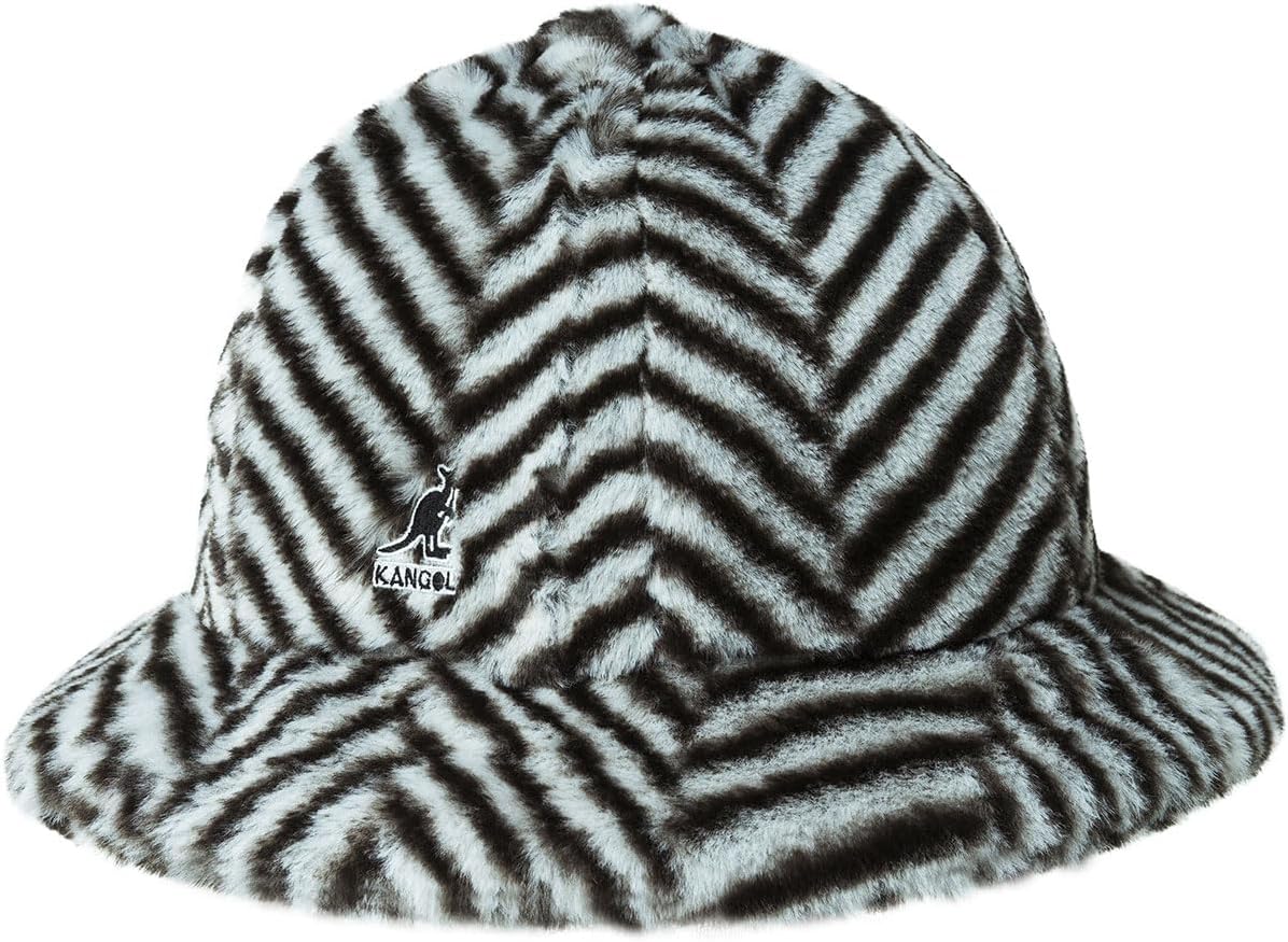 Kangol Faux Fur Casual Bucket Zebra White - Image 7
