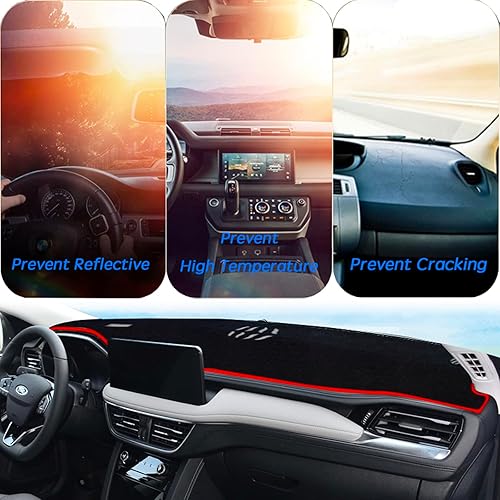 Miniatura 4 de Cubierta de tapete para salpicadero, consola central interior personalizada compatible con Ford Escape Titanium SUV 2020 2021 2022, accesorios (con