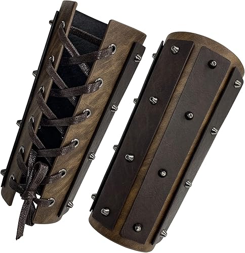 Miniatura 6 de HiiFeuer Armadura de hombro Viking individual con armadura de cintura bárbara y protectores medievales de Brigandine, juego de guerrero vikingo de