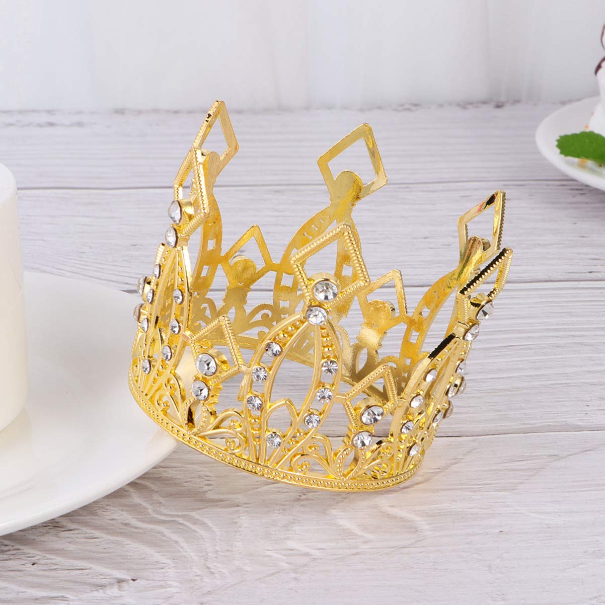 Abaodam 6pièces Décorations De Gâteau Couronne Miniature pour Anniversaire Et Fêtes Accessoires Élégants pour Femmes Et Filles